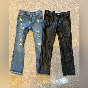 Abercrombie kids jeans and faux leather pants